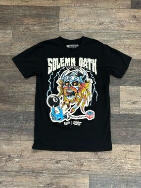 Rare Solémn Oath Brewery Viking Graphic Tee Men’s M — Y2K Heavy Metal Beer Shirt